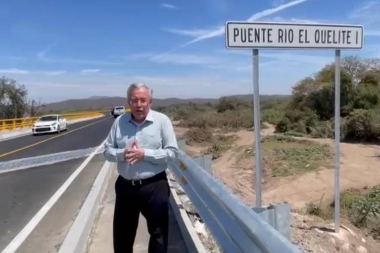 Rocha Moya le pide a AMLO regresar para inaugurar el puente El Quelite