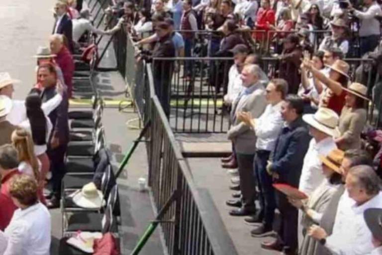 Sheinbaum minimiza ‘corral’ a líderes 4T en Zócalo; dice que Harfuch no fue, por trabajo