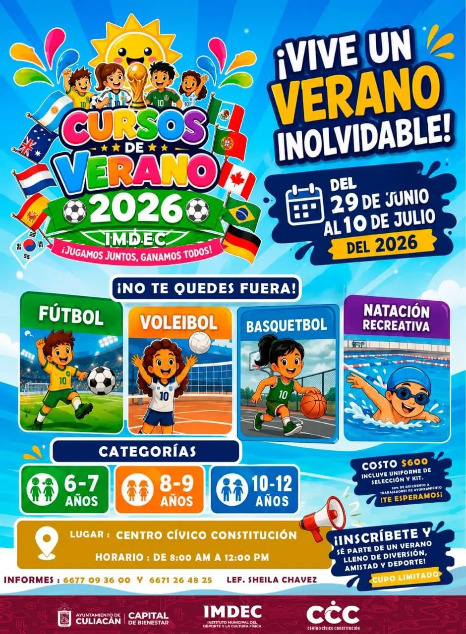 $!Imdec abre inscripciones para Cursos de Verano 2026 en Culiacán con deporte y recreación para niños
