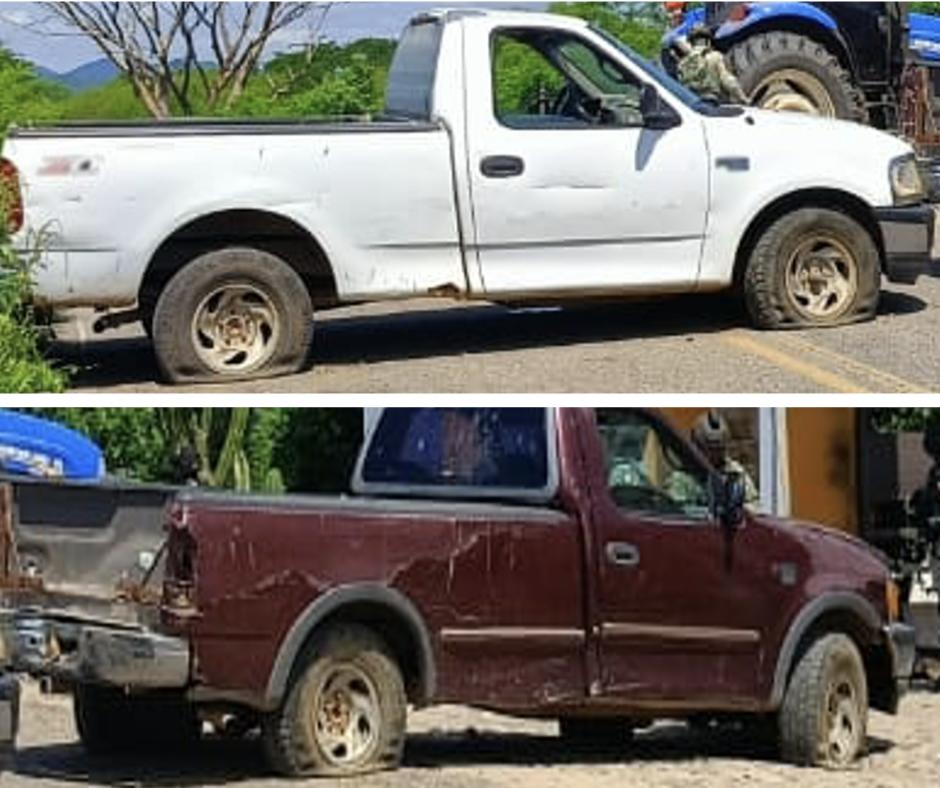 $!Aseguran armas, cartuchos y vehículos en Tepuxta, Concordia