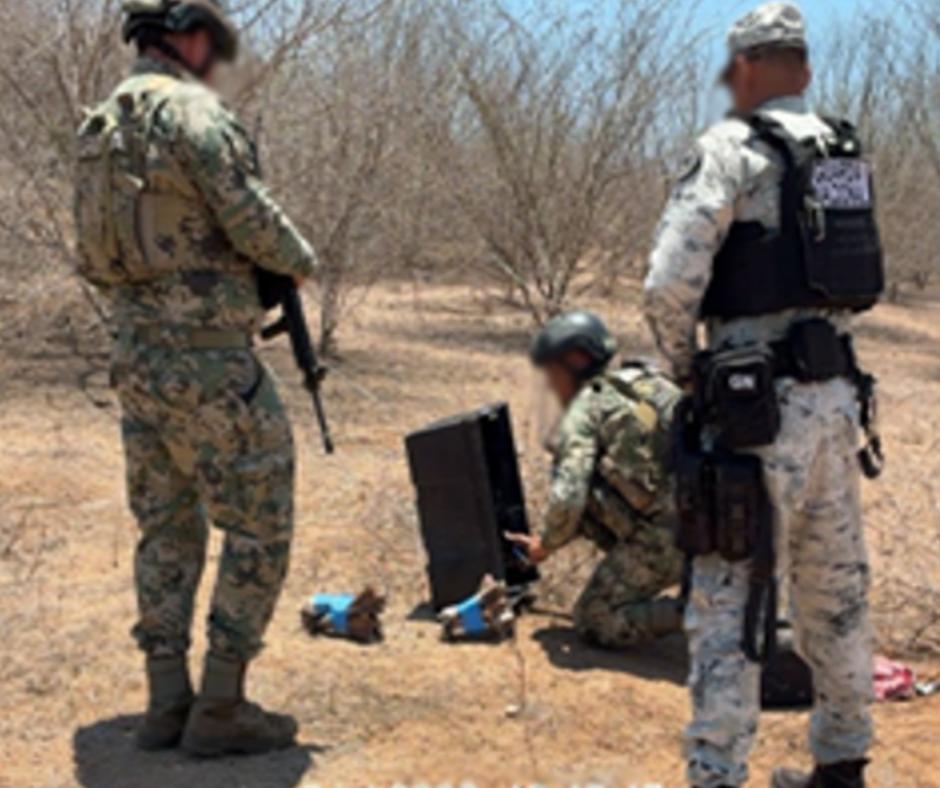 $!Incautan 10 explosivos caseros y equipo táctico en operativos de Mazatlán y Elota
