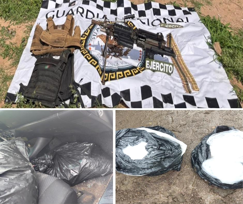 $!Aseguran armas, droga y vehículo blindado en Culiacán y Navolato