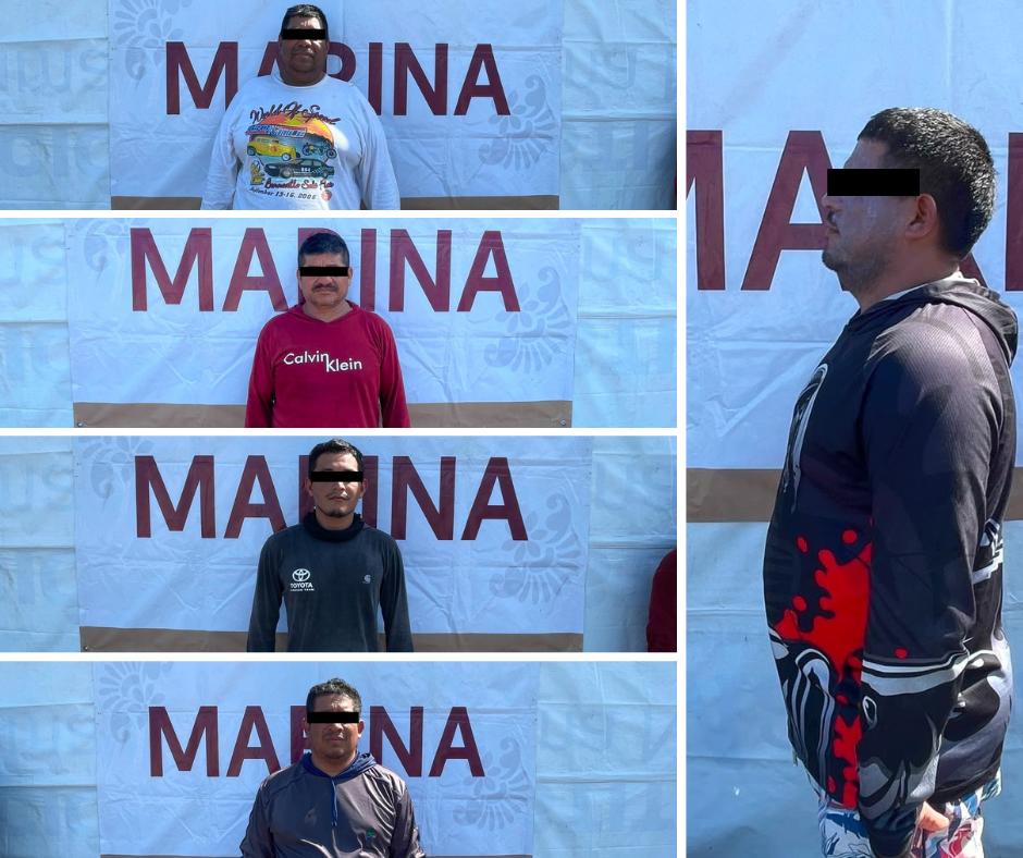 $!Semar asegura más de 1.5 toneladas de presunta cocaína en costas de Chiapas; cinco personas fueron detenidas