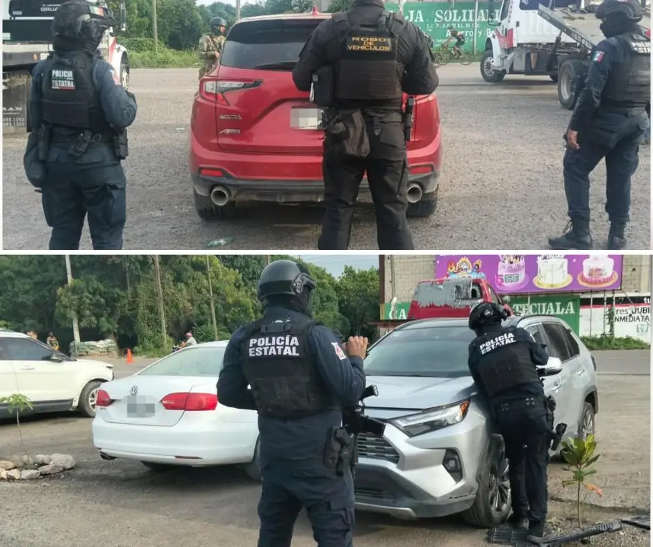 $!Recuperan 12 vehículos robados en Escuinapa y Rosario