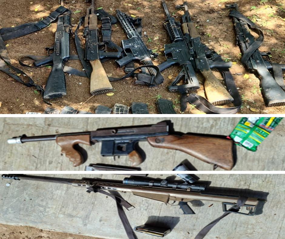 $!Caen cuatro en Mazatlán; aseguran fusil Barrett, 13 armas largas y más de 30 mil cartuchos