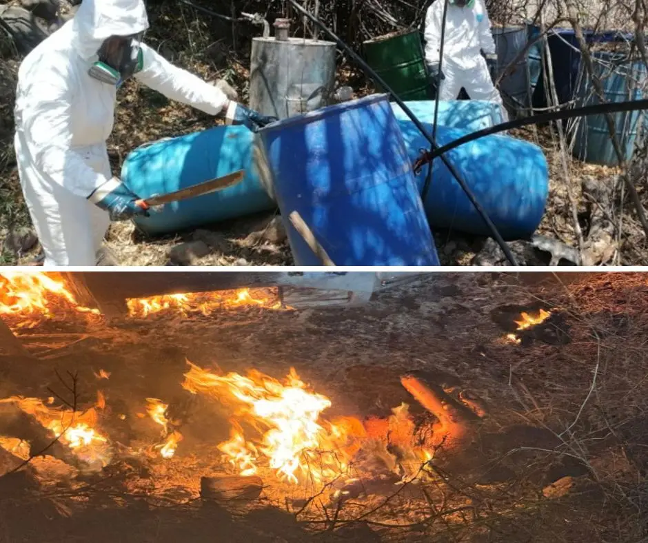 $!Desmantelan laboratorios clandestinos de metanfetamina en Culiacán y Cosalá