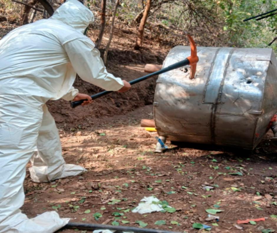$!Ejército inhabilita laboratorio clandestino en Culiacán; aseguramiento supera los mil 100 millones de pesos