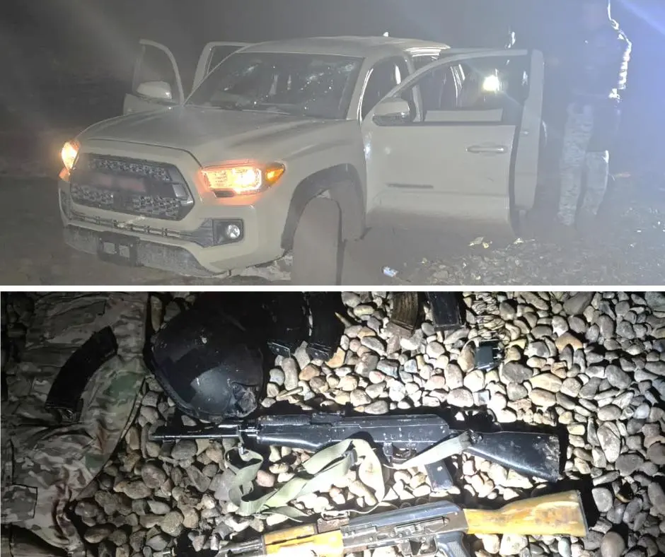 $!Aseguran armas, droga y vehículo blindado en Culiacán y Navolato