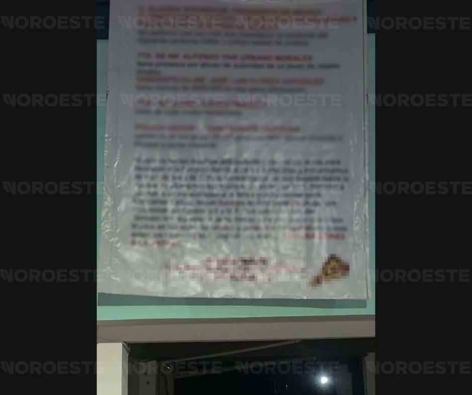 $!Aparecen lonas contra Ejército y Policía Estatal en El Rosario y Mazatlán