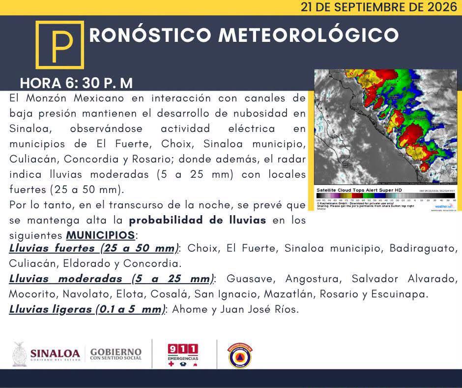 $!Lluvia fuerte se registra en Culiacán; pronostican más precipitaciones durante la noche