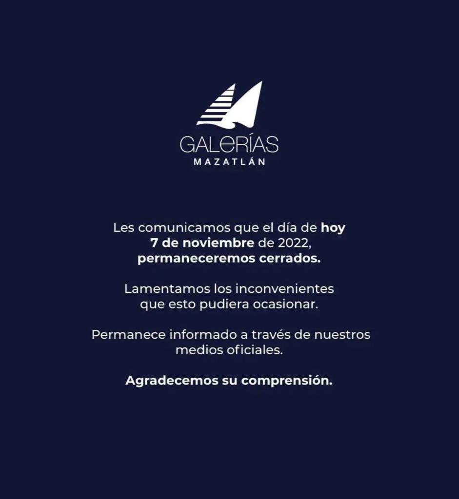 $!Se mantiene cerrada Galerías Mazatlán; evalúan daños y pérdida de mercancía