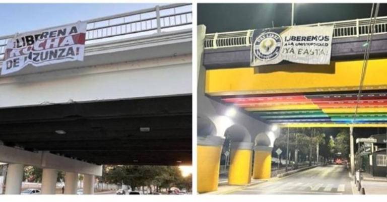 Acusan con mantas que Inzunza Cázarez ‘domina’ a Rocha Moya