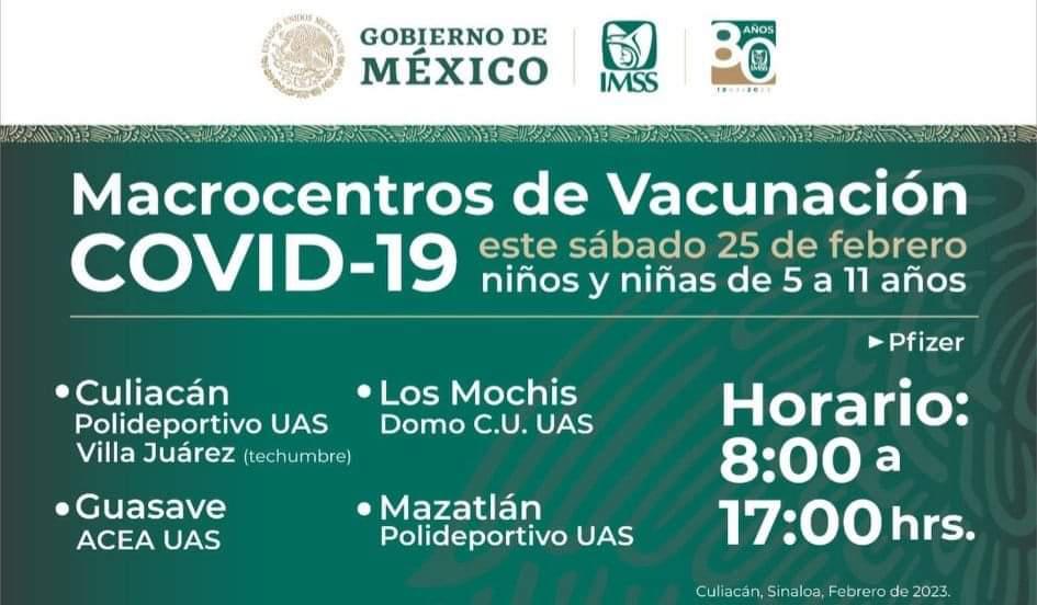 $!Vacunan contra Covid a niños de 5 a 11 años en Sinaloa