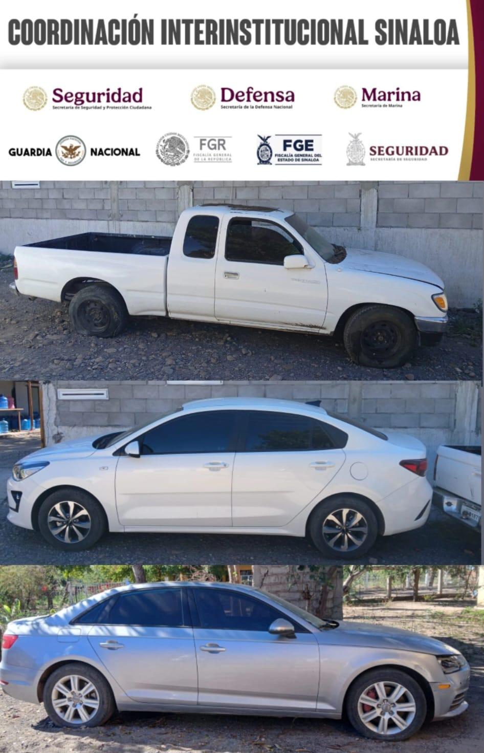 $!Aseguran autos robados tras operativo en Tacuichamona; uno estaba desvalijado