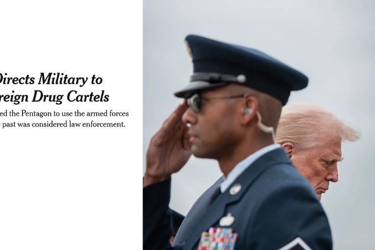 Trump ordena al Ejército de EU atacar a los cárteles de drogas extranjeros, reporta NYT