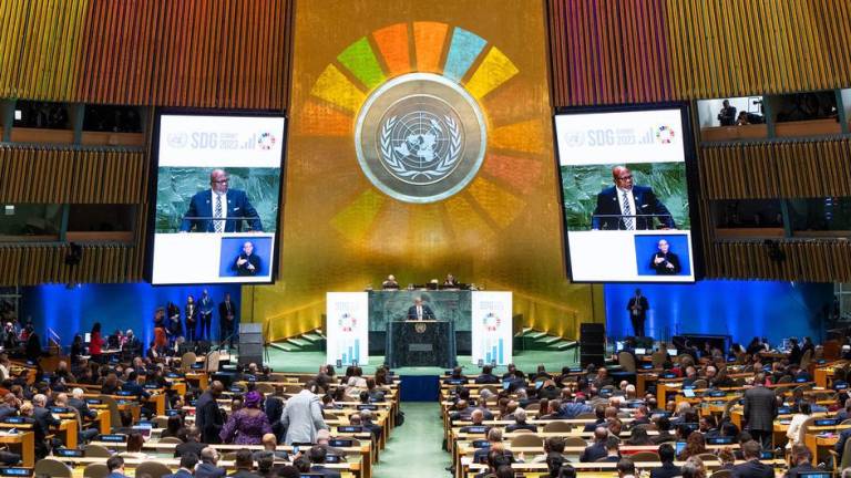 Cumbre de los SDG en el auditorio de la Asamblea General de la ONU
