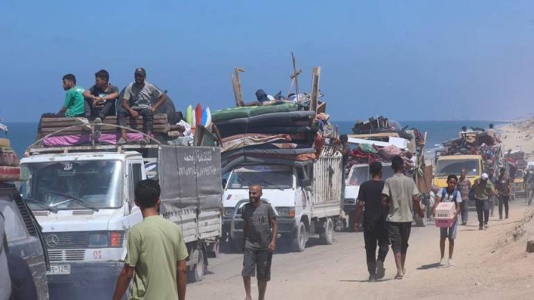 Desplazamientos forzados en Gaza.