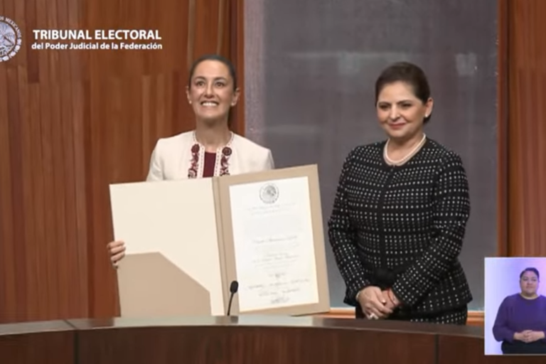 Tribunal Electoral entrega a Sheinbaum constancia como Presidenta electa de México