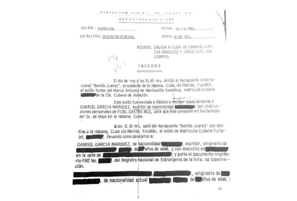 $!La policía secreta del PRI espiaba a Gabriel García Márquez