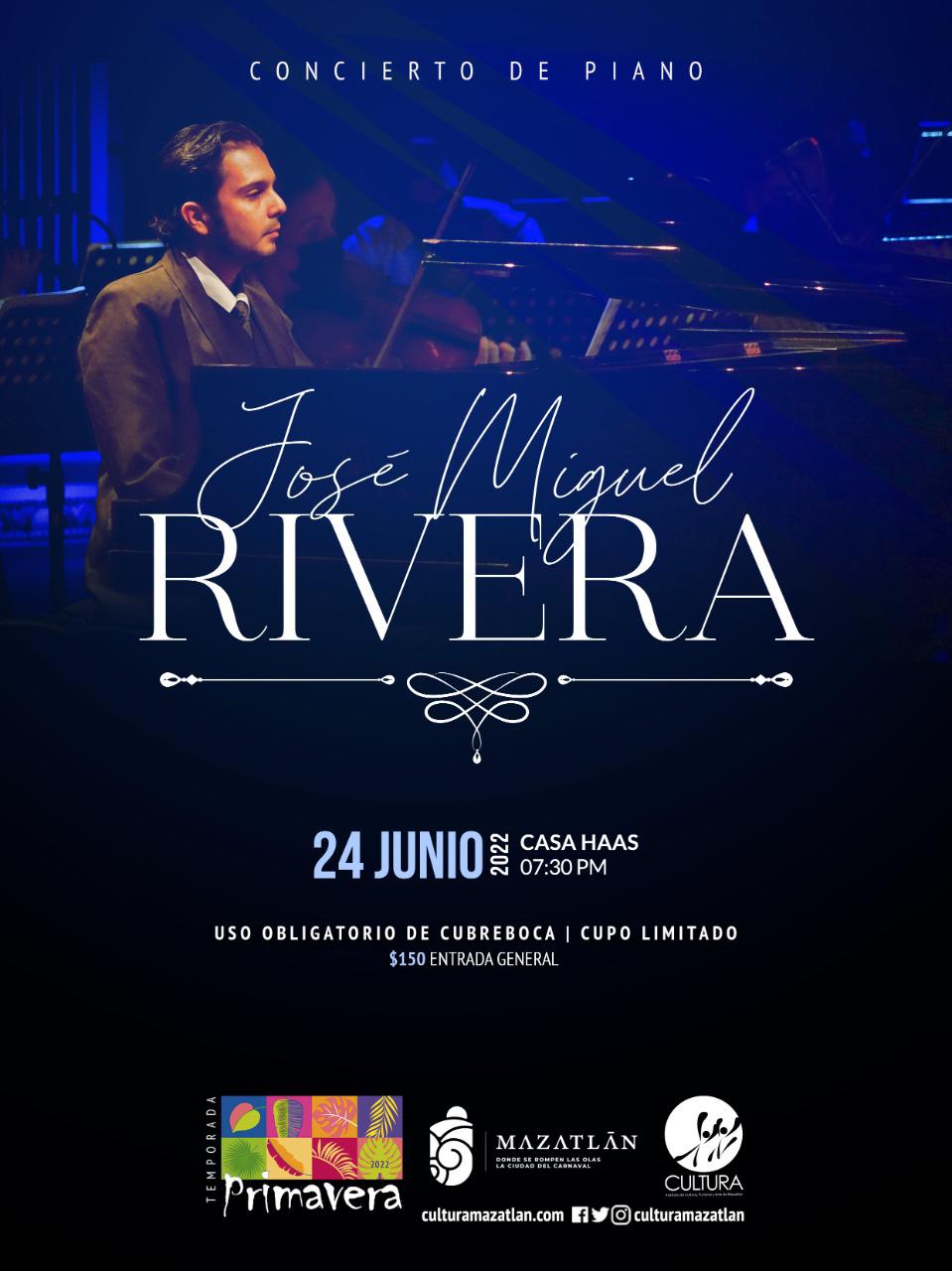 $!José Miguel Rivera protagonizará emotivo concierto en Casa Haas, en Mazatlán