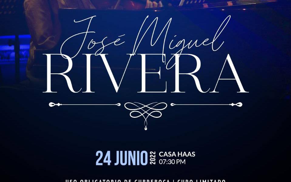 José Miguel Rivera protagonizará emotivo concierto en Casa Haas, en Mazatlán
