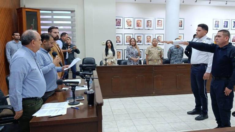 José Francisco Villegas López y Óscar García Peinado, tomaron protesta como nuevos integrantes del Consejo Municipal de Seguridad Pública.
