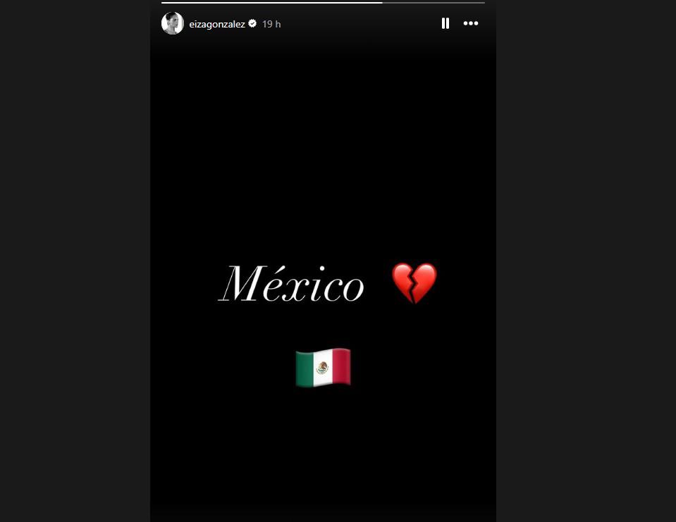 $!en la cuenta de Instagram de Eiza González, la actriz lamenta lo sucedido.