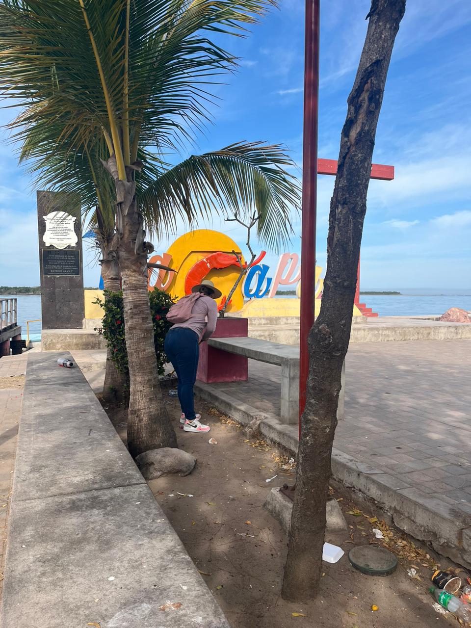 $!Realizan jornada de limpieza en malecón de Teacapán