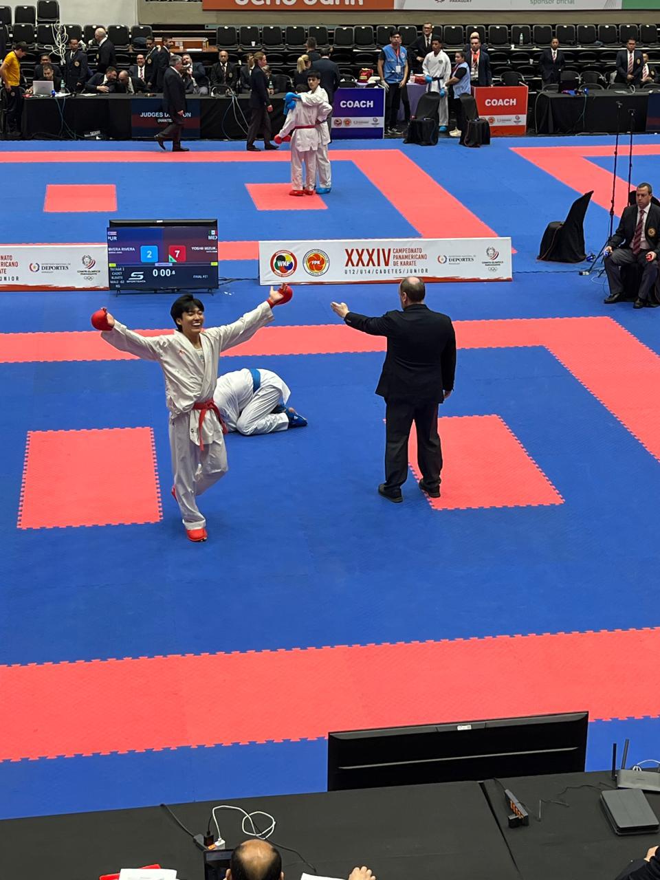 $!Mazatleco Daniel Yoshii se corona campeón panamericano juvenil en karate