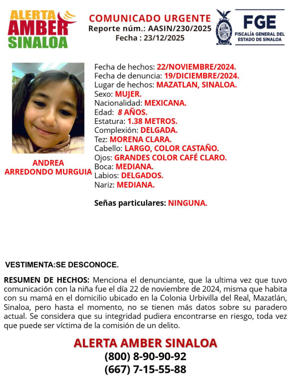 $!Buscan a Adriana y Andrea, menores desaparecidas en Mazatlán