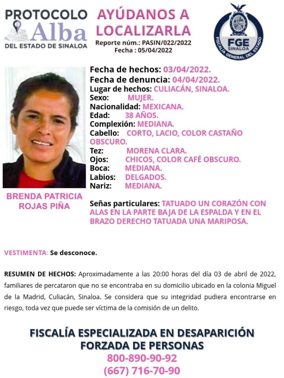$!En abril se han activado 12 fichas de búsqueda de mujeres en Sinaloa; la mitad siguen desaparecidas