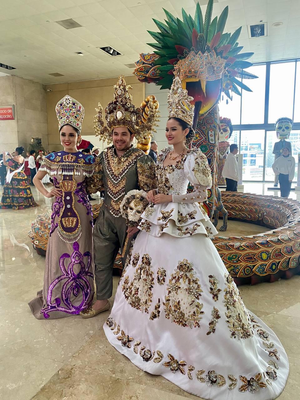 $!Alejandra I, Reina del Carnaval Internacional de Mazatlán 2023, Víctor II, Rey del Carnaval de Mazatlán y Uma I, Reina de los Juegos Florales.
