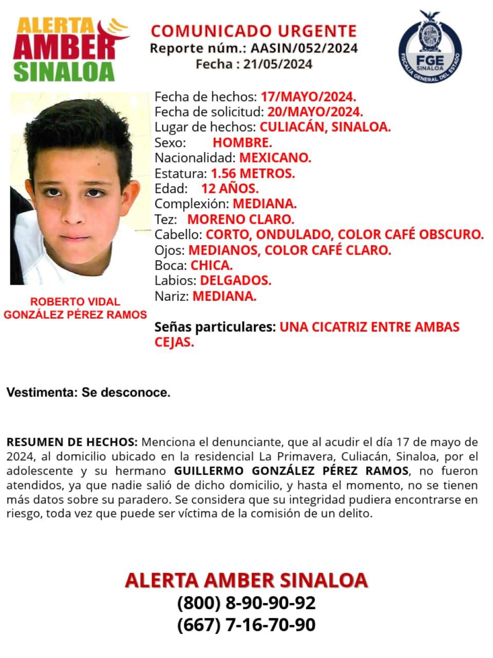 $!Buscan a Guillermo y Roberto Vidal en Culiacán y a Jazmín Aidee en Navolato