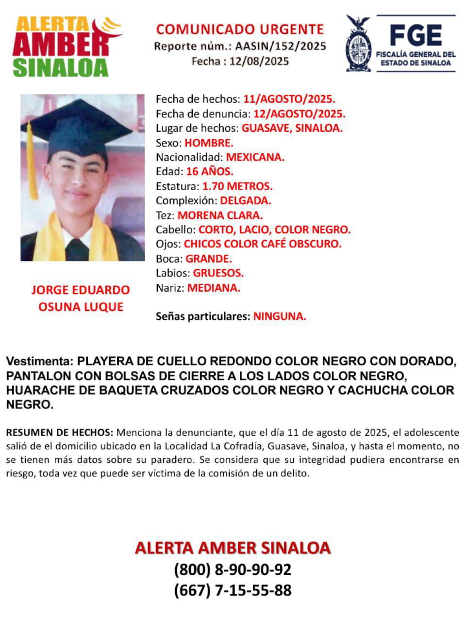 $!Activan Alerta Amber tras la desaparición de dos adolescentes en Los Mochis y Guasave