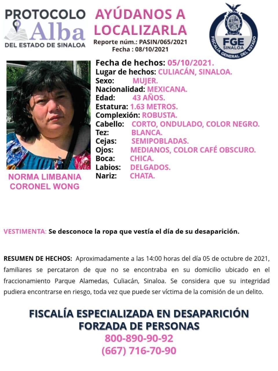 $!En una semana, se reportaron 6 personas desaparecidas en Sinaloa, 5 de ellas mujeres