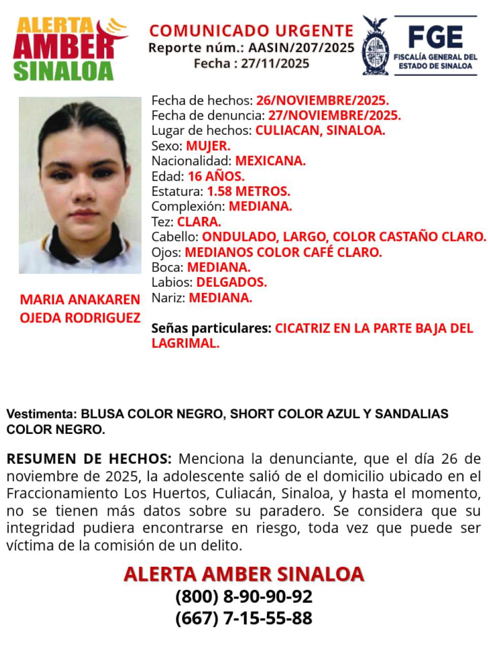 $!Activan tres Alertas Amber en Guasave, Culiacán y El Dorado por desaparición de menores