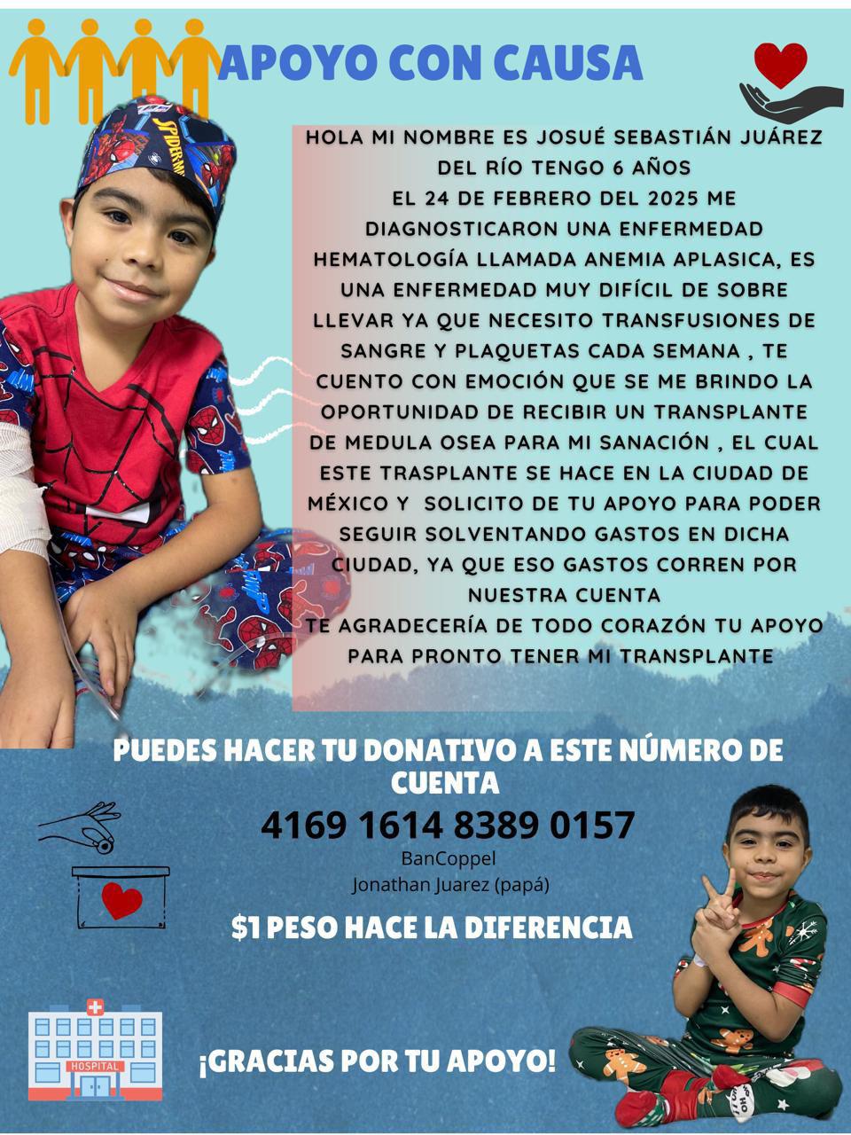 $!Sebastián lucha por una mejor vida: necesita 100 mil pesos para permanecer en CDMX y recibir un trasplante