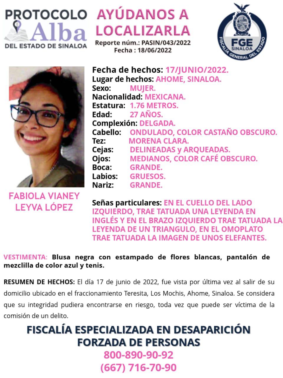 $!Hallan sin vida a Fabiola Vianey, joven maestra que reportaron como desaparecida en Los Mochis
