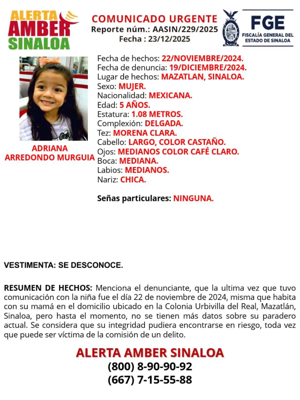 $!Buscan a Adriana y Andrea, menores desaparecidas en Mazatlán