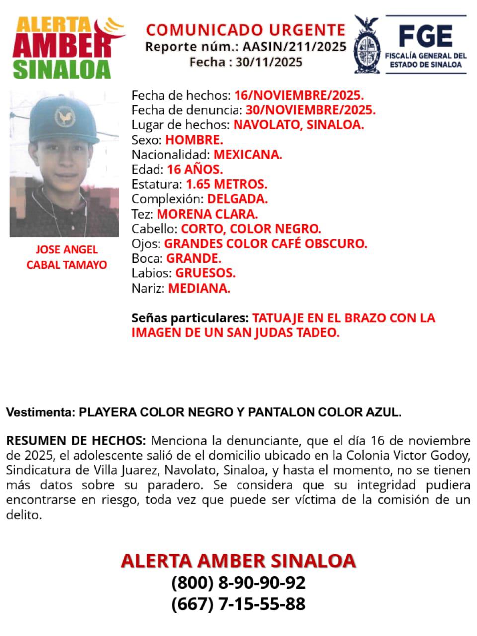$!Activan Alerta Amber por la desaparición de dos menores en Culiacán y Navolato