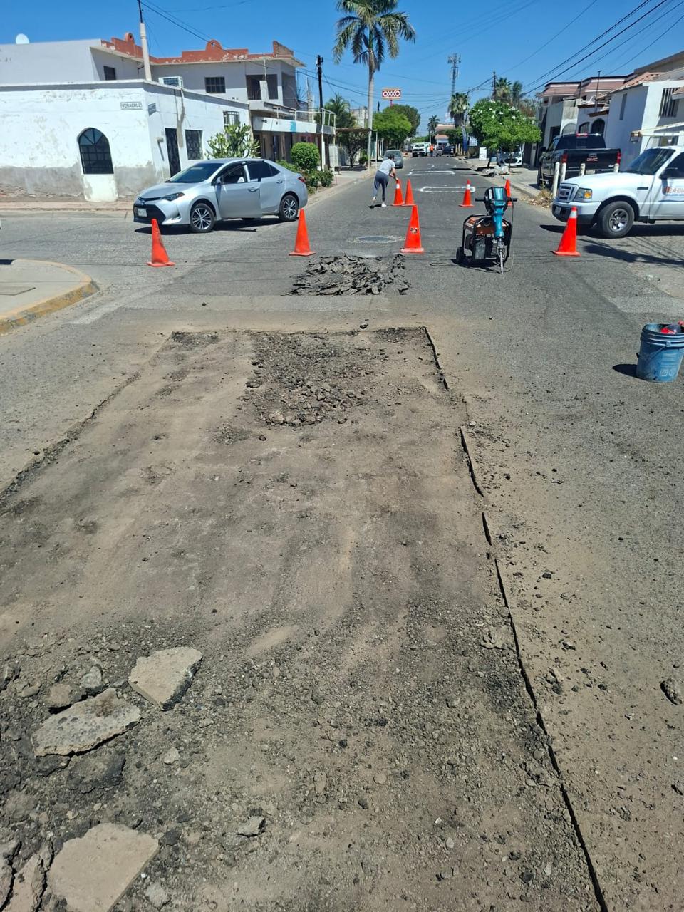 $!Aceleran pavimentación y bacheo en Ahome previo a la temporada de lluvias