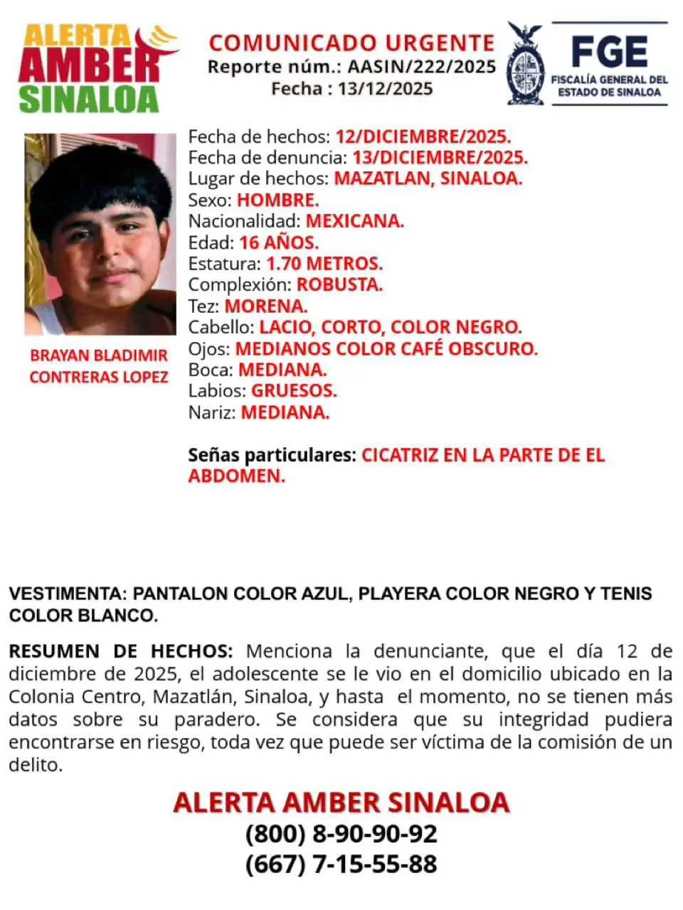 $!Alertan sobre la desaparición de Brandon y Brayan, dos adolescentes en Mazatlán