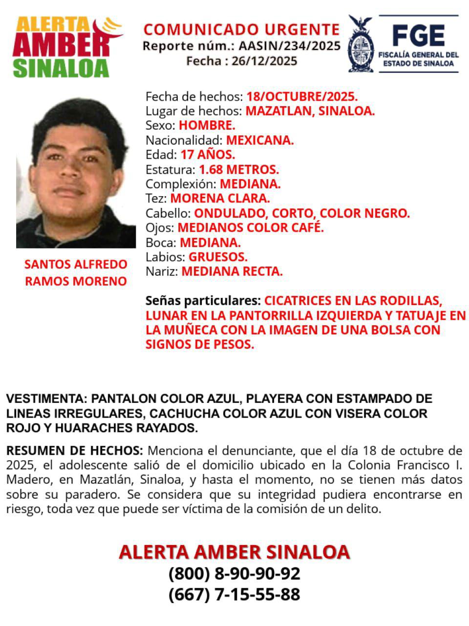 $!Activan Alerta Amber por Santos Alfredo y Emmanuel, desaparecidos en Mazatlán