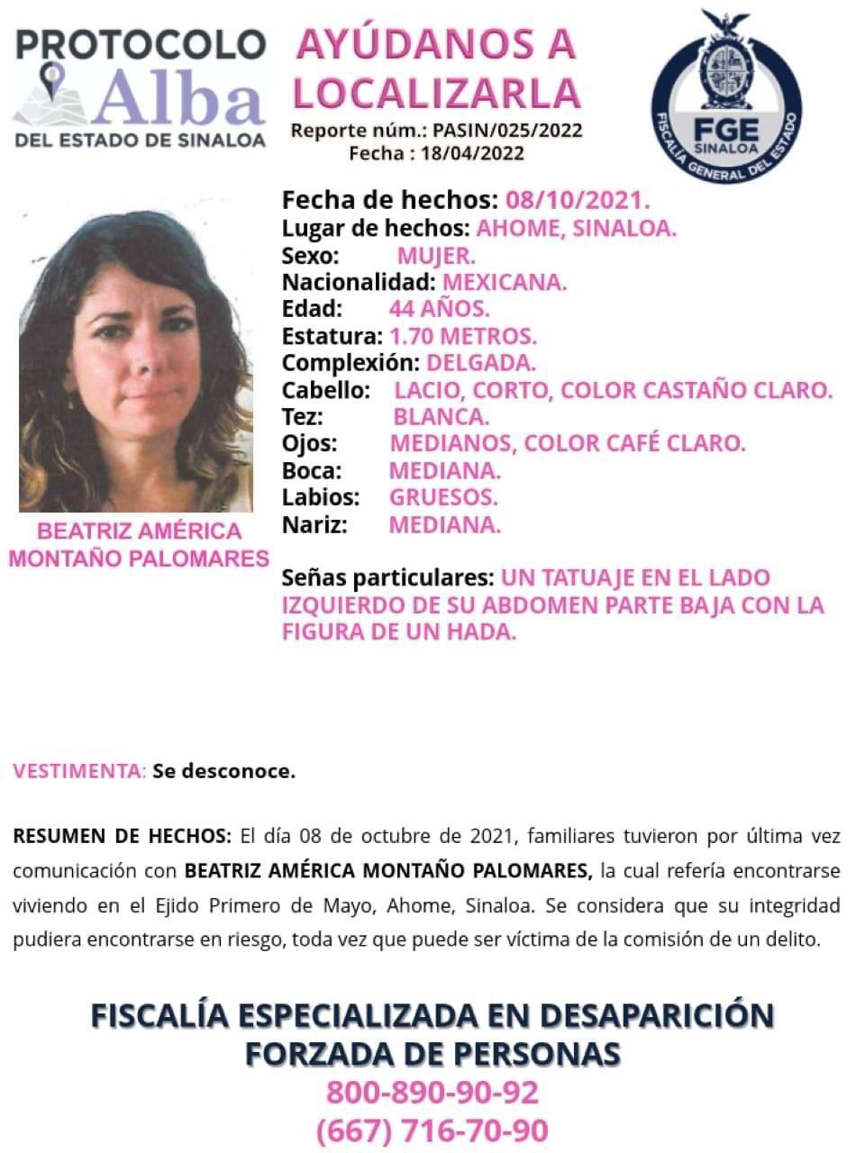$!En abril se han activado 12 fichas de búsqueda de mujeres en Sinaloa; la mitad siguen desaparecidas