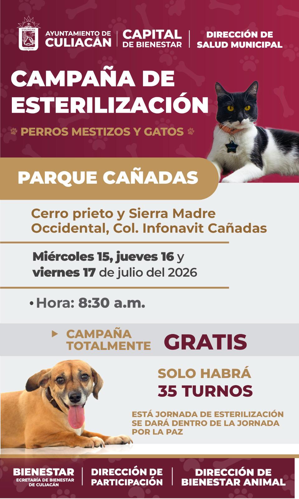 $!Invitan a jornada de esterilización gratuita de mascotas en Infonavit Cañadas, en Culiacán