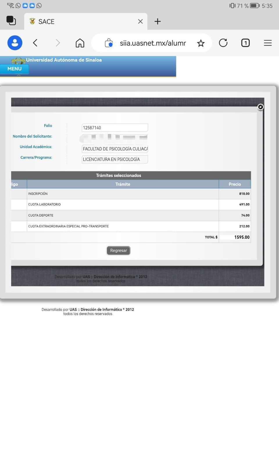 $!Estudiantes de la UAS denuncian aumento del 56% en el costo de inscripción anual