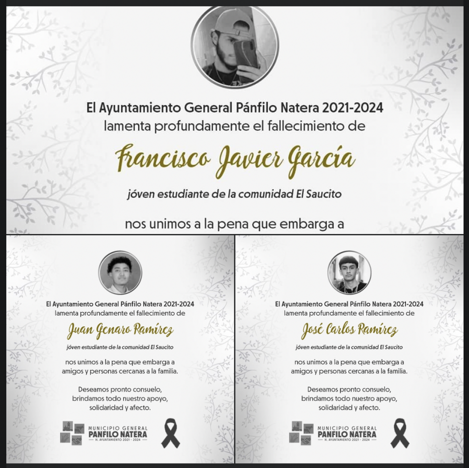 $!Violencia en Zacatecas: 3 estudiantes del municipio de Pánfilo Natera son asesinados