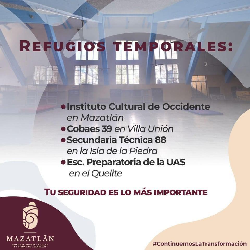 $!Llegan familias a albergue del ICO en Mazatlán, ante amenaza de ‘Orlene’