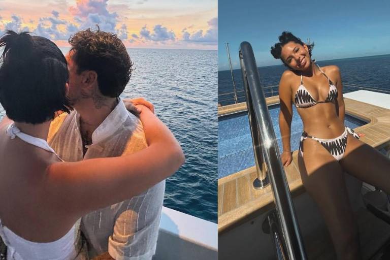 Presumen su amor Christian Nodal y Ángela Aguilar