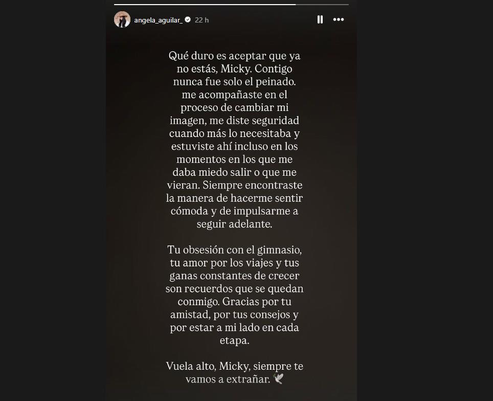 $!Lamenta Ángela Aguilar la muerte de su estilista